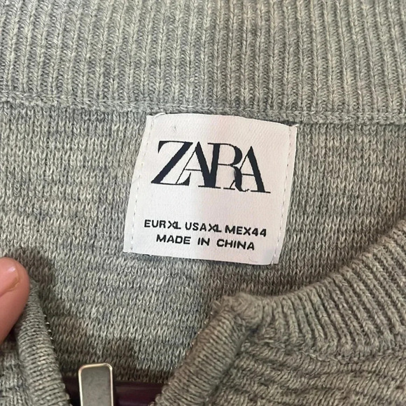 Zara grey  texture jacket size xl style: 8689/303/803 - Picture 4 of 5